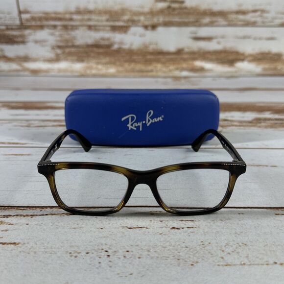 Ray-Ban RB1562 3685 Eyeglasses Frames Brown Tortoise Square Kids 46-16-125 - Picture 1 of 5